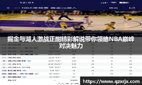 掘金与湖人激战正酣精彩解说带你领略NBA巅峰对决魅力